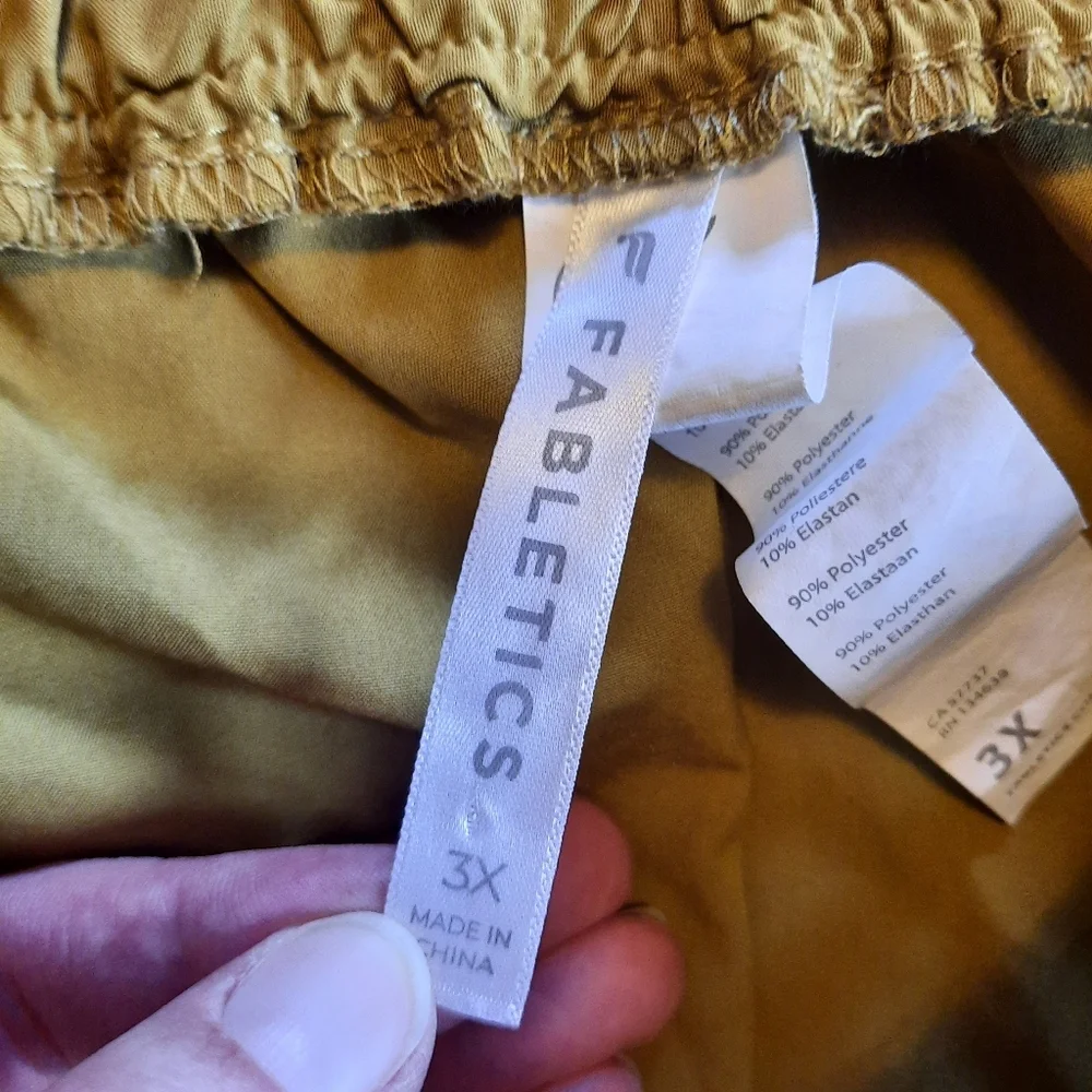 Fabletics Eleanor Cargo Track Pants Warm Olive High-rise Wide Leg Size 3X - Picture 11 of 15